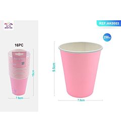 BICCHIERI MONOUSO - ROSA - 16PZParty Go