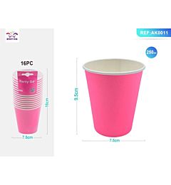 BICCHIERI MONOUSO - FUCSIA - 16PZ