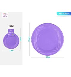 PIATTI MONOUSO - VIOLA 23CM - 20PZParty Go