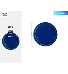 PIATTI MONOUSO - BLU 18CM - 20PZ
