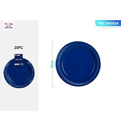 PIATTI MONOUSO - BLU 23CM - 20PZParty Go