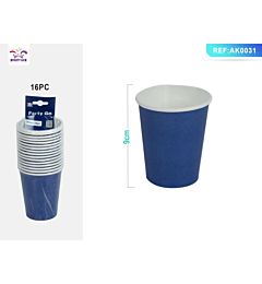 BICCHIERI MONOUSO - BLU - 16PZ