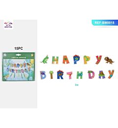 FESTONE CON DINOSAURI - HAPPY BIRTHDAY - 3MParty Go