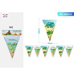 BANDIERINE DECORATIVE - HAPPY BIRTHDAY DINOSAURI