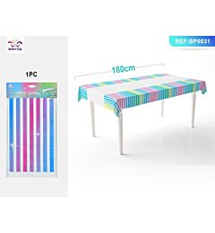TOVAGLIA MONOUSO A RIGHE - MULTICOLORE 108x180CM - 1PZParty Go