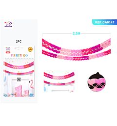 FESTONE DECORATIVO - ROSA 2,5M - 2PZParty Go