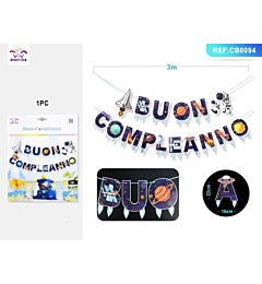 FESTONE BUON COMPLEANNO - SPAZIO - 3MParty Go