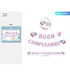 FESTONE - BUON COMPLEANNO ROSA - 3M