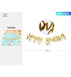 FESTONE HAPPY BIRTHDAY - ORO DA 2,5M