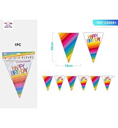 BANDIERINE DECORATIVE - HAPPY BIRTHDAY ARCOBALENO
