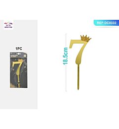 DECORAZIONI PER TORTE - ORO N,7 - 1PZParty Go