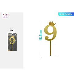 DECORAZIONI PER TORTE - ORO N,9 - 1PZParty Go