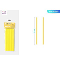 CANNUCCIA MONOUSO - GIALLO - 25PZ