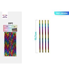 CANNUCCIA MONOUSO - MULTICOLORE - 25PZParty Go
