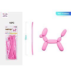 PALLONCINI MODELLABILI 120CM - ROSA - 15PZParty Go