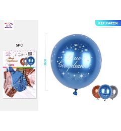 PALLONCINI METALLIZZATI - BUON COMPLEANNO - 5PZParty Go