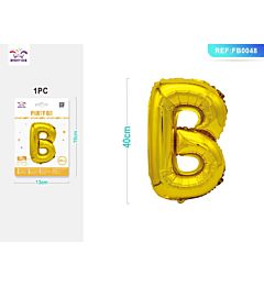 PALLONCINO MYLAR 40CM - LETTERA "B" ORO - 1PZParty Go