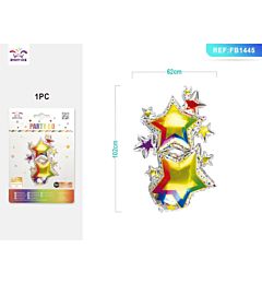 PALLONCINO MYLAR - STELLE ARGENTO - 102CM - 1PZParty Go
