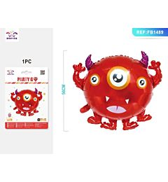 PALLONCINO MYLAR - MOSTRO VIRUS ROSSO 56CM - 1PZParty Go
