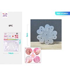 CLIP PER PALLONCINO A FORMA DI FIORE - 8PZ
