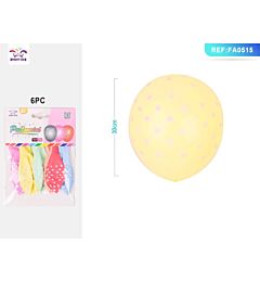 PALLONCINI A POIS - COLORI MISTI 30CM - 6PZParty Go