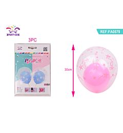 PALLONCINI CON STELLA - DOPPIO STRATO ROSA - 3PZParty Go