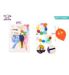 PALLONCINI CON CODA - COLORI MISTI 30CM - 6PZParty Go