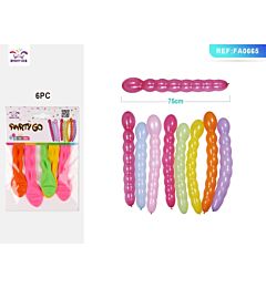 PALLONCINI TORCIGLIONI - COLORI MISTI 75CM - 6PZParty Go