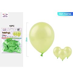 PALLONCINI VERDE CHIARO 25CM - 10PZParty Go