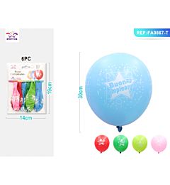 PALLONCINI CON STELLA - BUON COMPLEANNO MISTI - 6PZParty Go