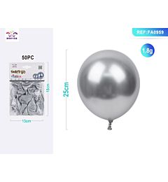 PALLONCINI ARGENTO 25CM - 50PZParty Go