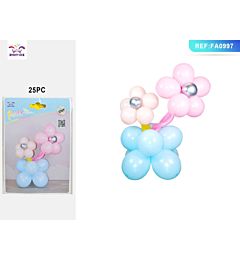 SET PALLONCINI A FIORE - ROSA & BLU 25PZParty Go