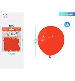 PALLONCINI ROSSO CHIARO 25CM - 10PZParty Go