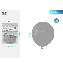 PALLONCINI GRIGI 25CM - 10PZParty Go