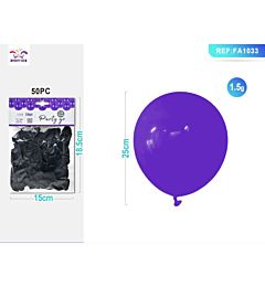 PALLONCINI VIOLA SCURO 25CM - 50PZParty Go