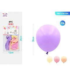 PALLONCINI COLORI PASTELLO MISTI - 8PZParty Go