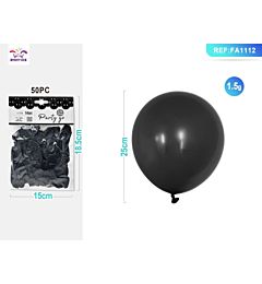 PALLONCINI NERI 25CM - 50PZParty Go