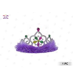 CORONA CON PIUMA - VIOLA - 1PZ