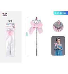 BACCHETTA MAGICA CON FIOCCO - ROSA 32CM - 1PZ