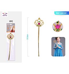 BACCHETTA MAGICA CON FIORE - ORO 31,5CM - 1PZ