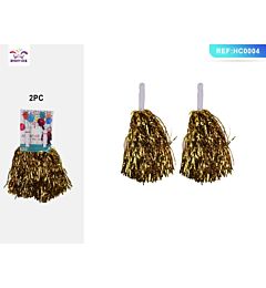 POM POM CHEERLEADER - ORO - 2PZ