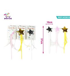 BACCHETTA MAGICA A STELLA - COLORI MISTI 37CM - 1PZ