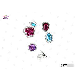 ANELLI IN PLASTICA ASSORTITI - 6PZ