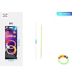 LIGHTSTICK BRACCIALETTI CON PERLINE - COLORI ASSORTITI - 2PZParty Go