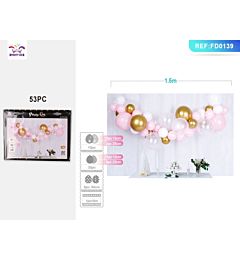 SET PALLONCINO - ROSA & ORO - 53PZParty Go