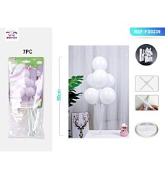 SET PALLONCINI CON BASE 80CM - BIANCO - 7PZParty Go
