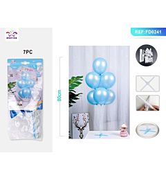 SET PALLONCINI CON BASE 80CM - AZZURRO - 7PZParty Go