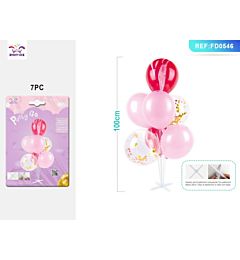 SET PALLONCINO ROSA 7PZ - 100CMParty Go