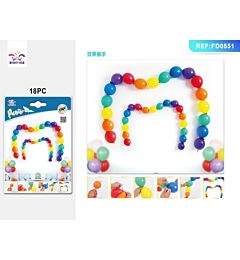 SET PALLONCINI COLORATI CON CODA - 18PZParty Go