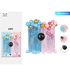 SET PALLONCINI NASCITA - BOY OR GIRL - 52PZ